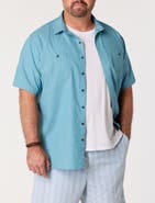 Synrgy by DXL Big & Tall Textured Solid Sport Shirt