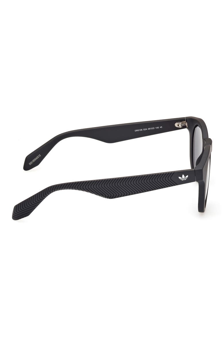 48MM Round Sunglasses, Alternate, color, MATTE BLACK / SMOKE