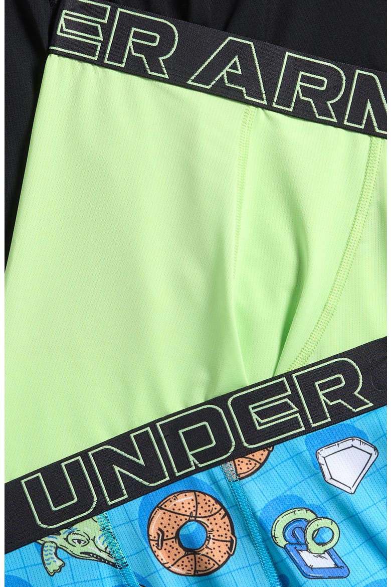 Kids' Assorted 3-Pack UA Performance Tech™ Mesh Boxer Briefs, Alternate, color, LUMOS LIME