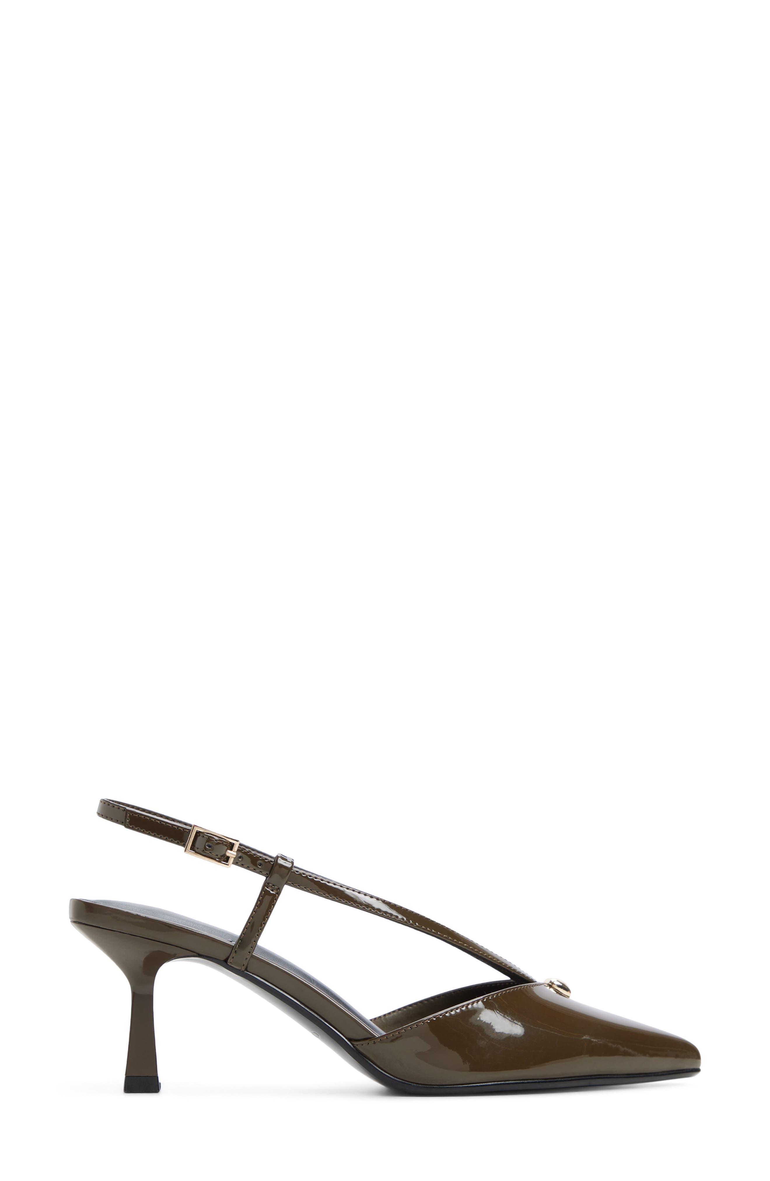 Arlene Faux Leather Slingback Pump, Alternate, color, FOREST NIGHT SYNTHETIC PATENT