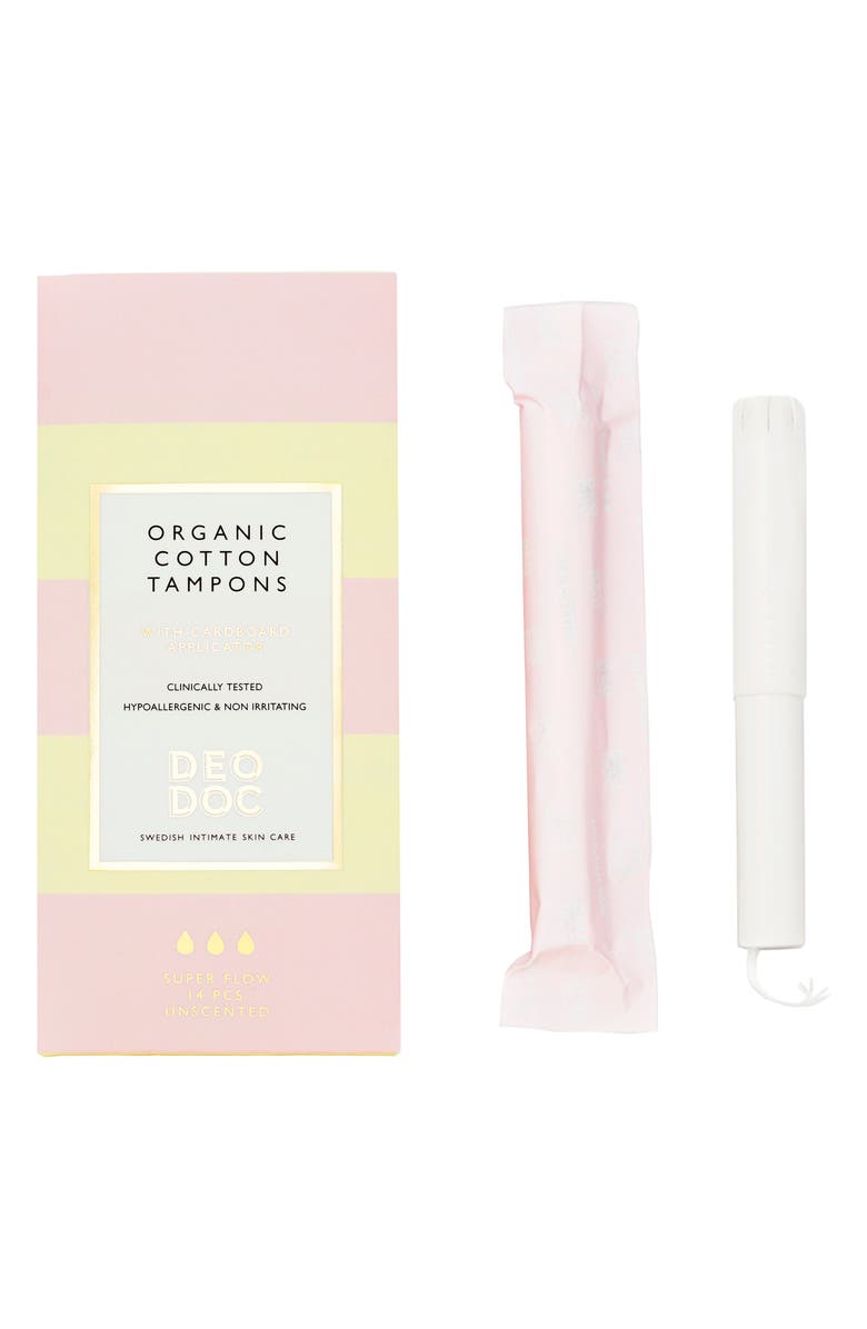 DeoDoc Organic Cotton Tampons - Super Flow, Main, color, 
