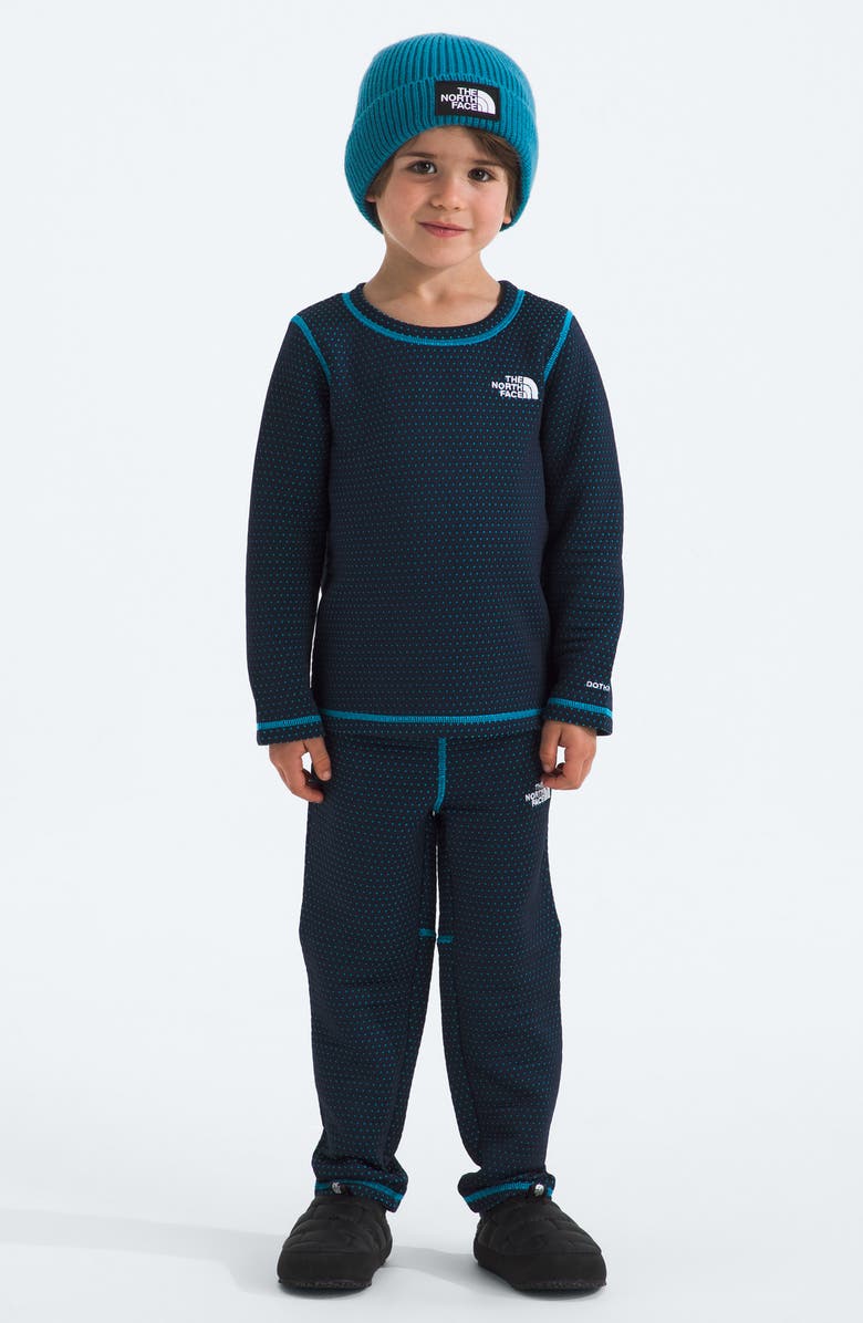 The North Face Kids' DotKnit Thermal Top & Leggings Set, Alternate, color, Summit Navy/ Meridian Blue