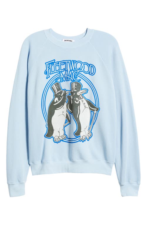 Daydreamer Fleetwood Mac Penguins Graphic Sweatshirt In Powder Blue