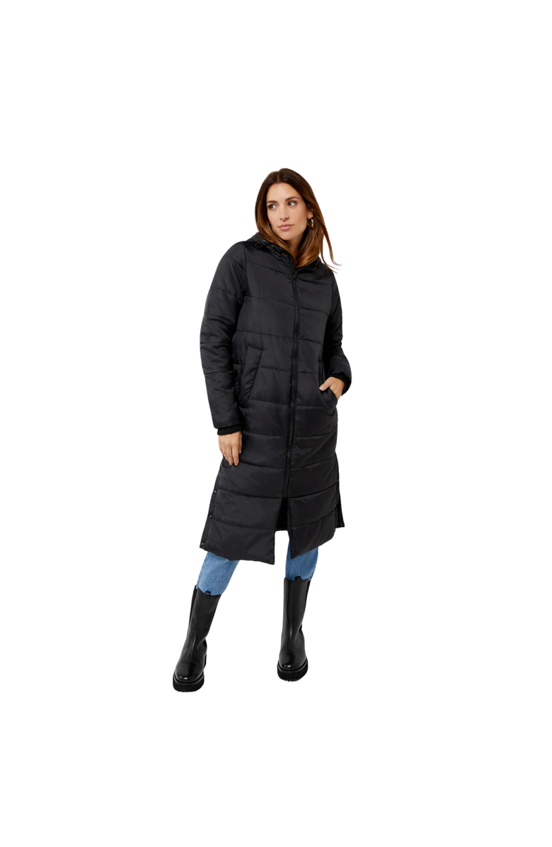 Modern Eternity Maternity Penelope - 3in1 Long Puffer maternity Coat, Alternate, color, Black