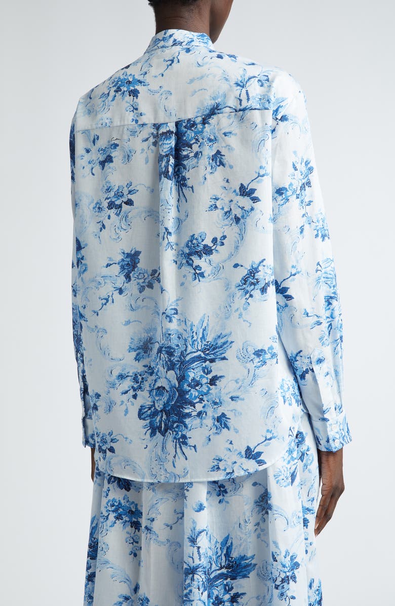 Erdem Floral Print Button-Up Shirt, Alternate, color,