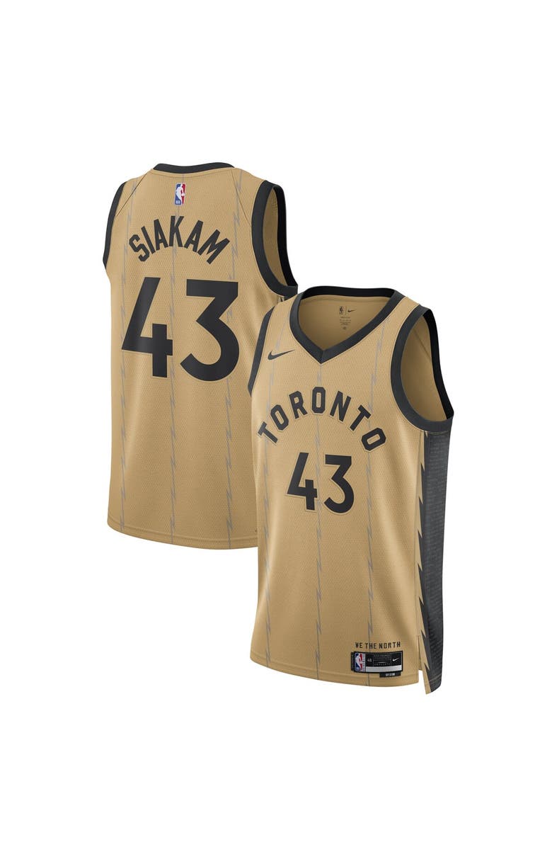Nike Unisex Nike Pascal Siakam Gold Toronto Raptors 2023/24 Swingman Jersey - City Edition, Alternate, color, 