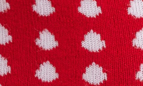 Stems Polka Dot Crew Socks In Red