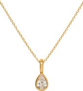 MADE BY MARY CZ Pear Charm Necklace