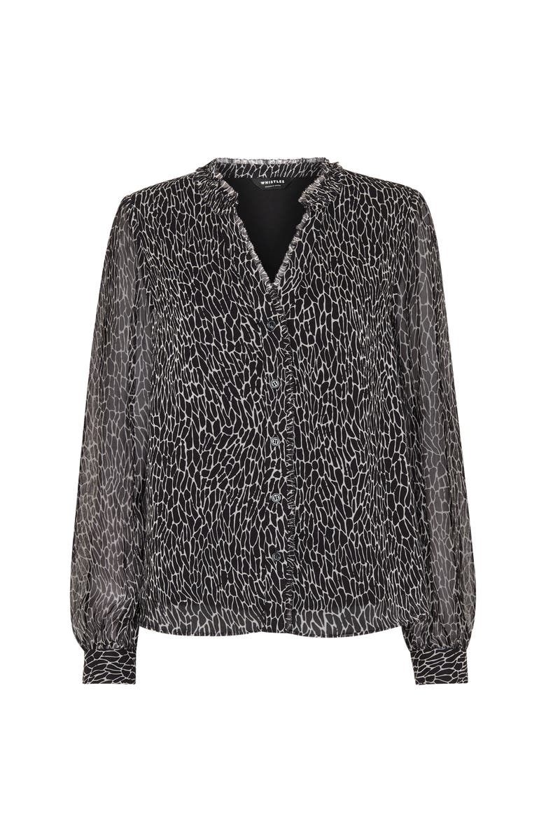 Whistles Dragonfly Print Blouse, Alternate, color, Black/White