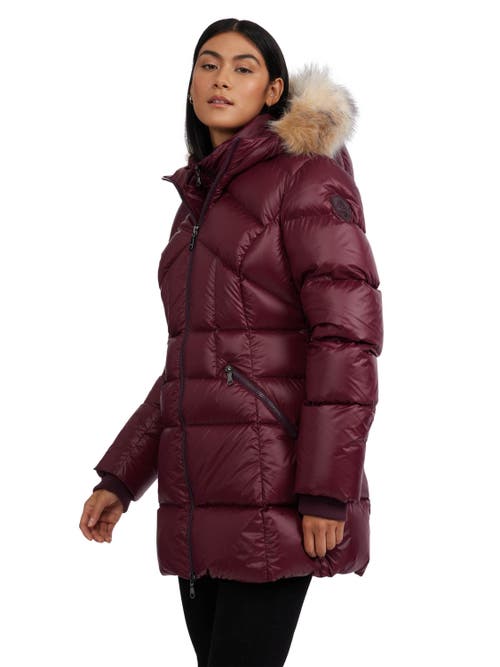 Pajar Women's Ares Fixed Hood Puffer With Fixed Bib In Ox Blood