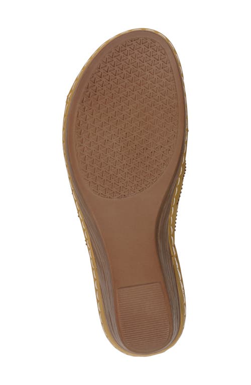 Gc Shoes Women's Fiora Floral Wedge Sandals In Yellow