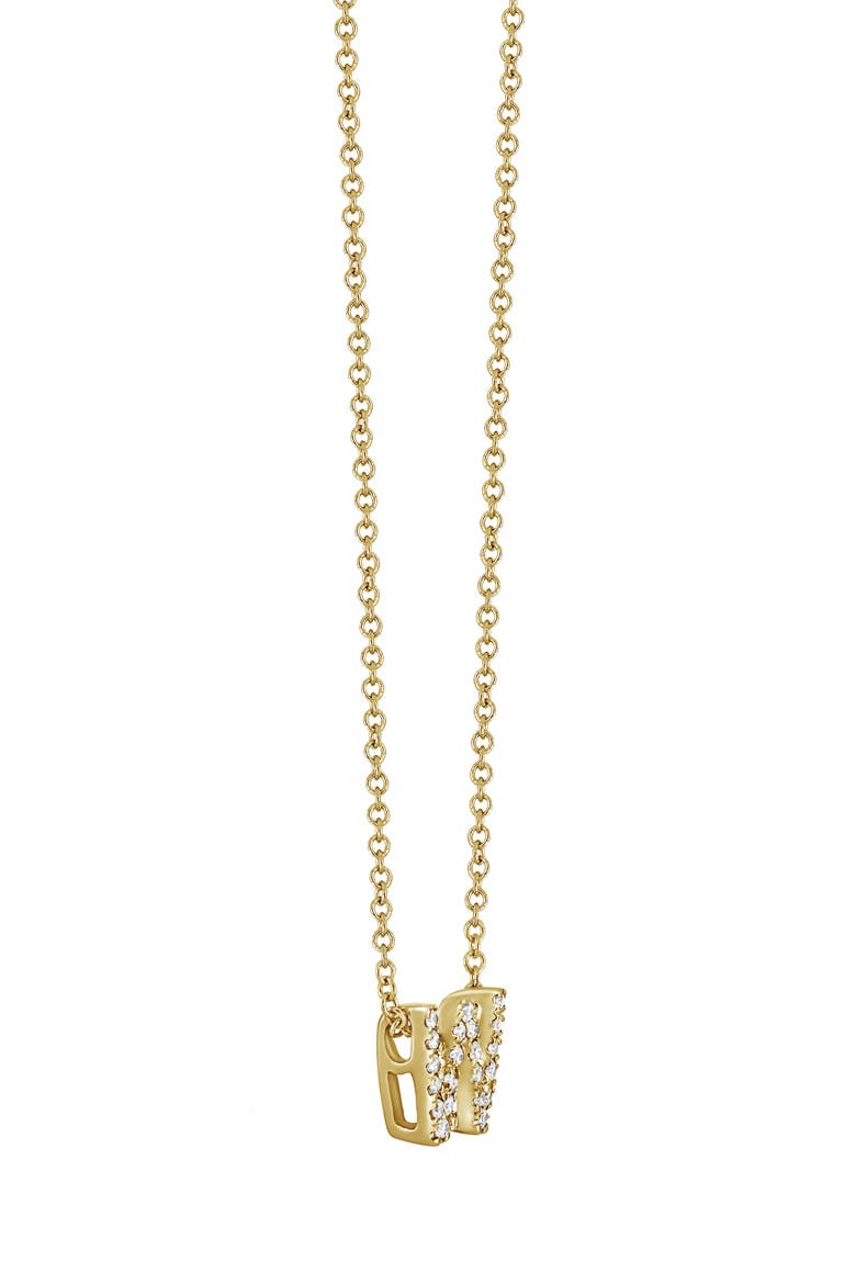 18k Gold Pavé Diamond Initial Pendant Necklace, Alternate, color, 18K YELLOW GOLD - W