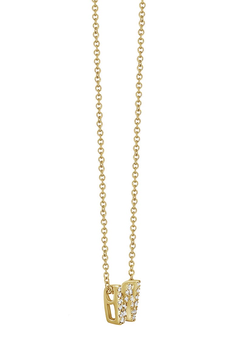 Bony Levy 18k Gold Pavé Diamond Initial Pendant Necklace, Alternate, color, 18K Yellow Gold - W
