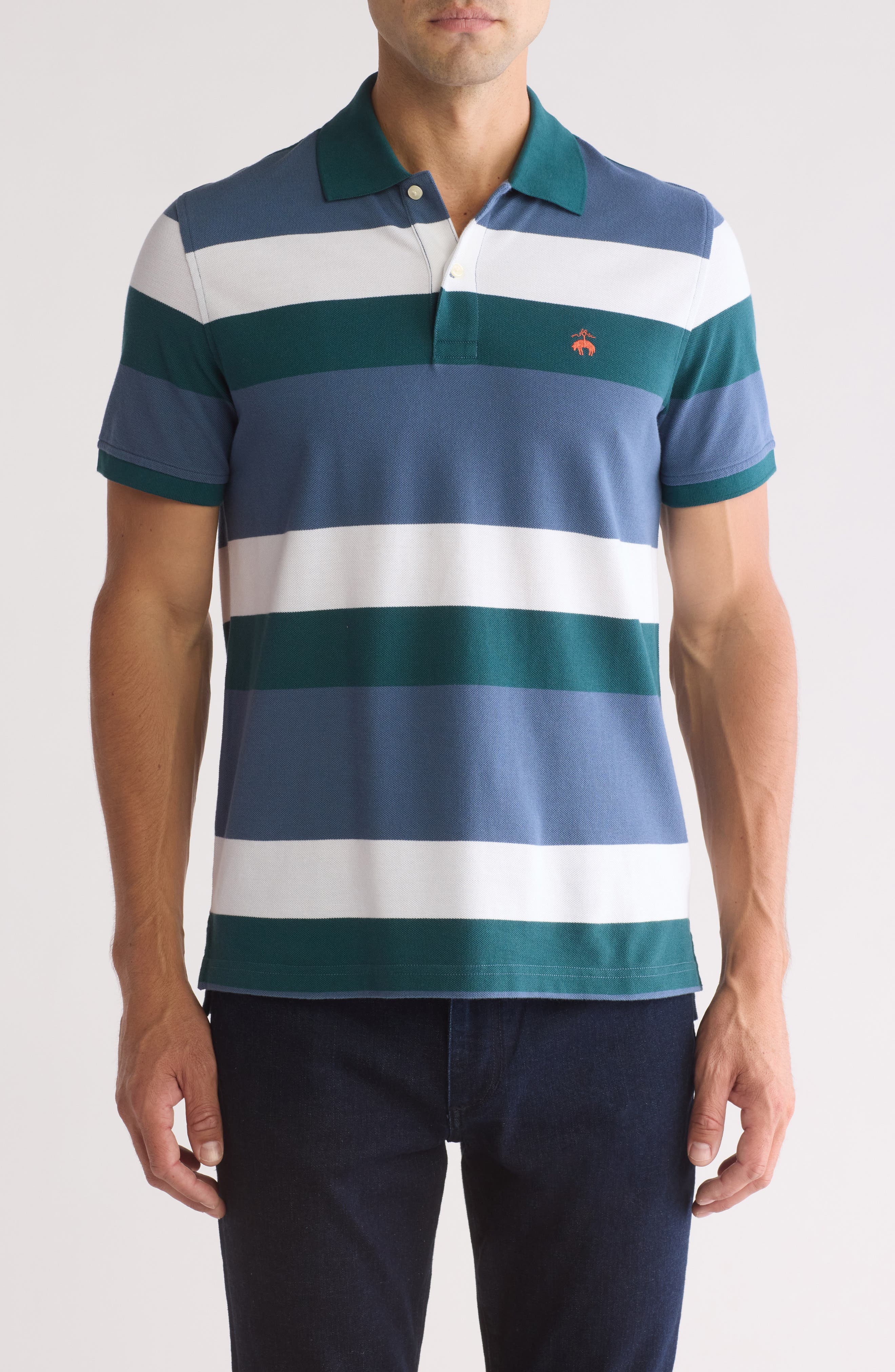 Brooks Brothers Stripe Oxford Polo