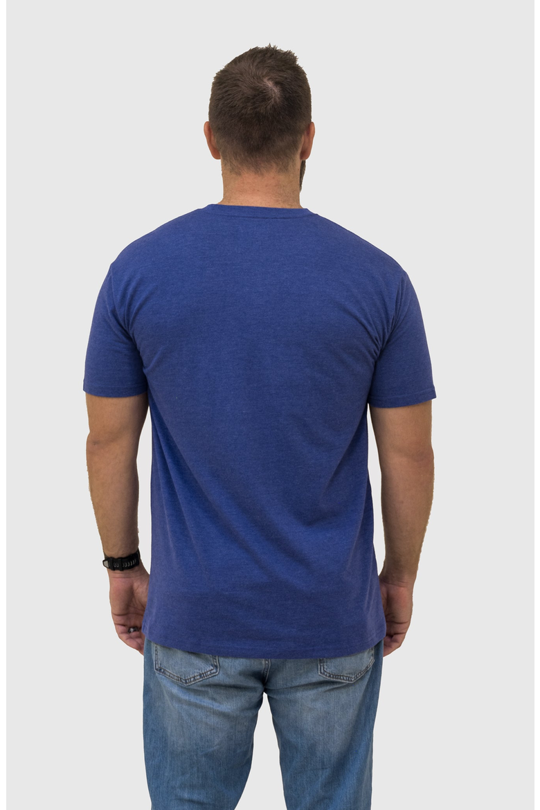 Crew Neck T-Shirt, Alternate, color, Heather Navy