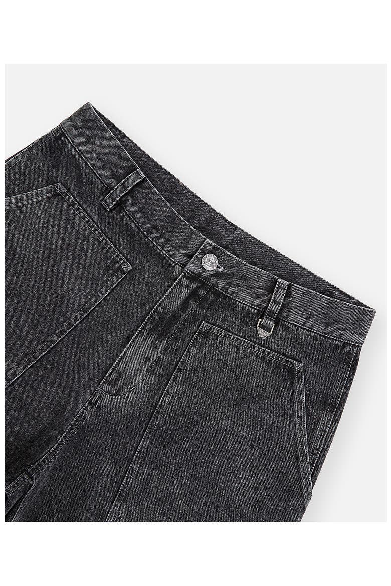 Utility Denim Shorts, Alternate, color, BLACK