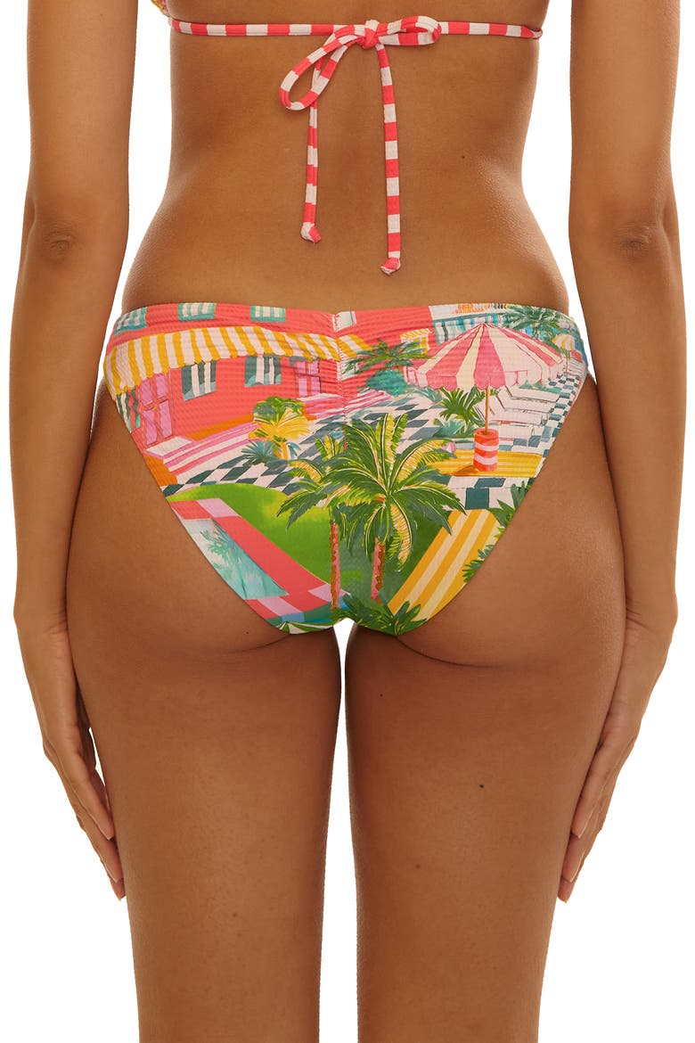 Miami Beach Reversible Hipster Bikini Bottoms, Alternate, color, CORAL MULTI