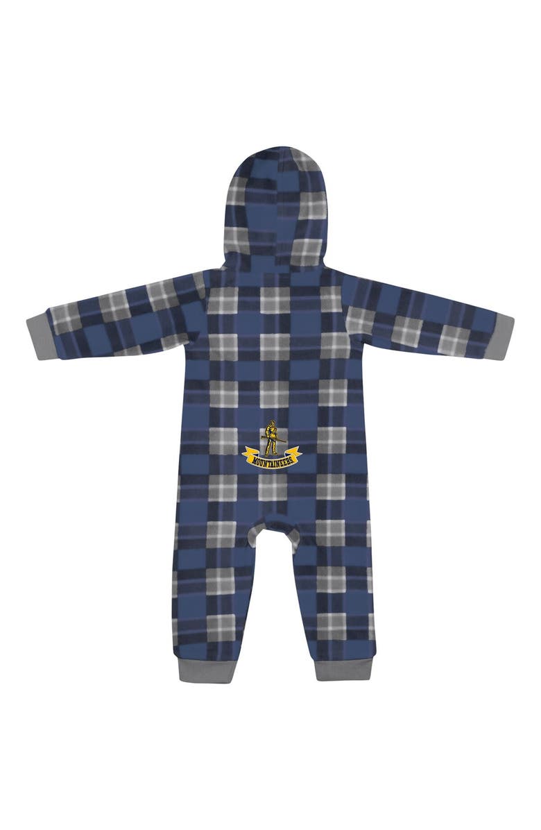 COLOSSEUM Infant Colosseum Navy West Virginia Mountaineers Full-Zip Plaid Hoodie Long Sleeve Jumper, Alternate, color, Navy