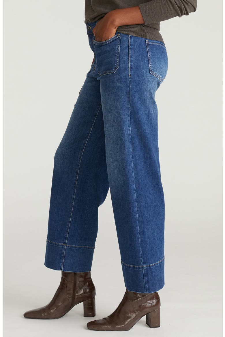 Claudia Wide Leg Jeans, Alternate, color, NAVAL BLUE WASH
