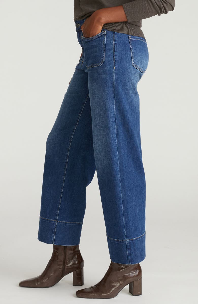 Universal Standard Claudia Wide Leg Jeans, Alternate, color, Naval Blue Wash