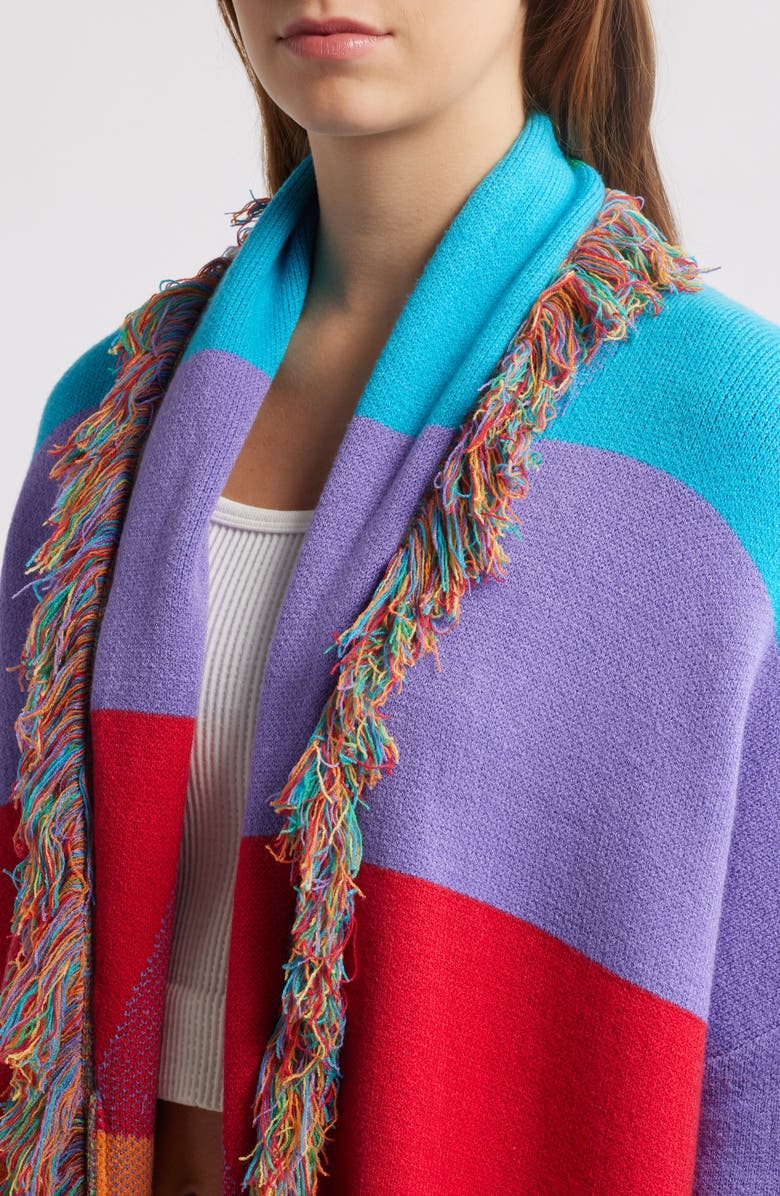 Dressed in Lala Luxe Fringe Blanket Cardigan, Alternate, color, 