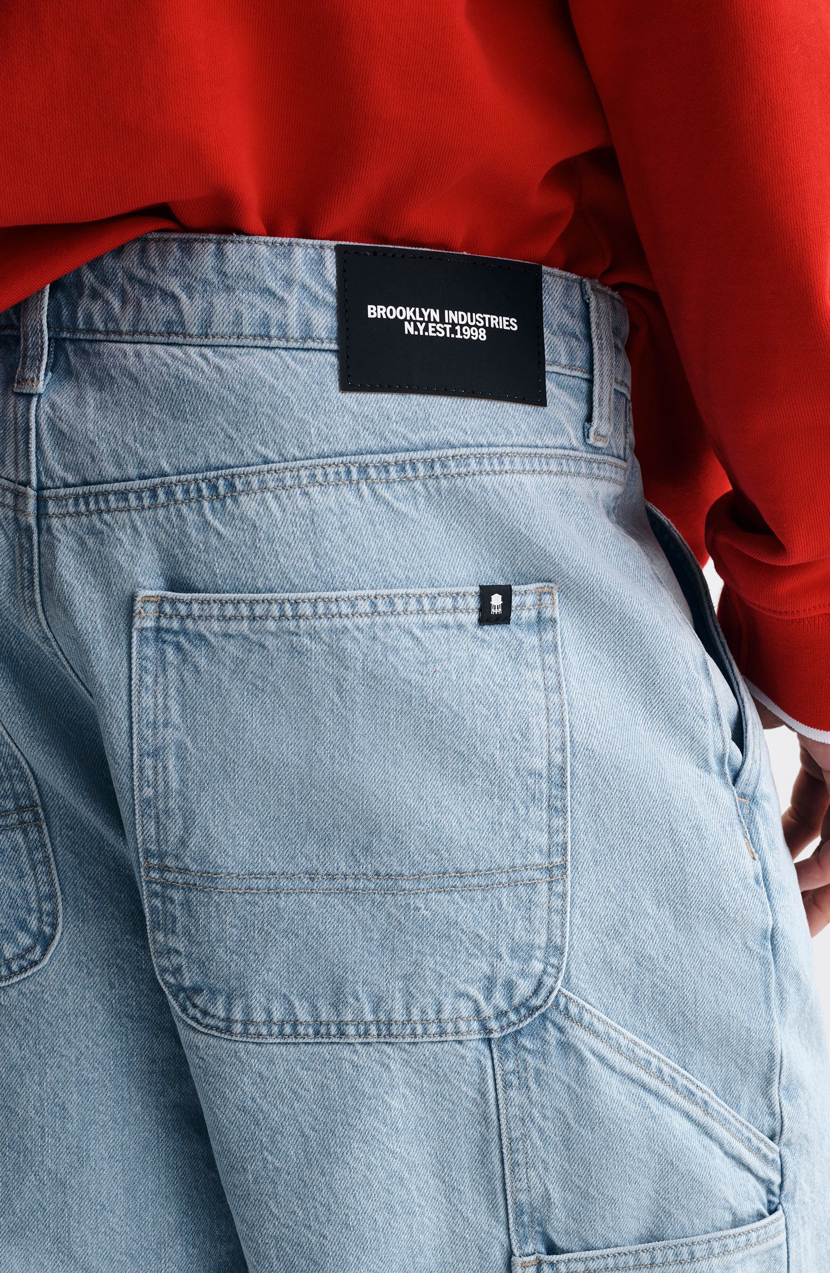 Brooklyn Industries Williamsburg Relaxed Fit Cotton Denim Carpenter ...