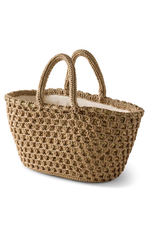 Woven Rope And Straw Tote