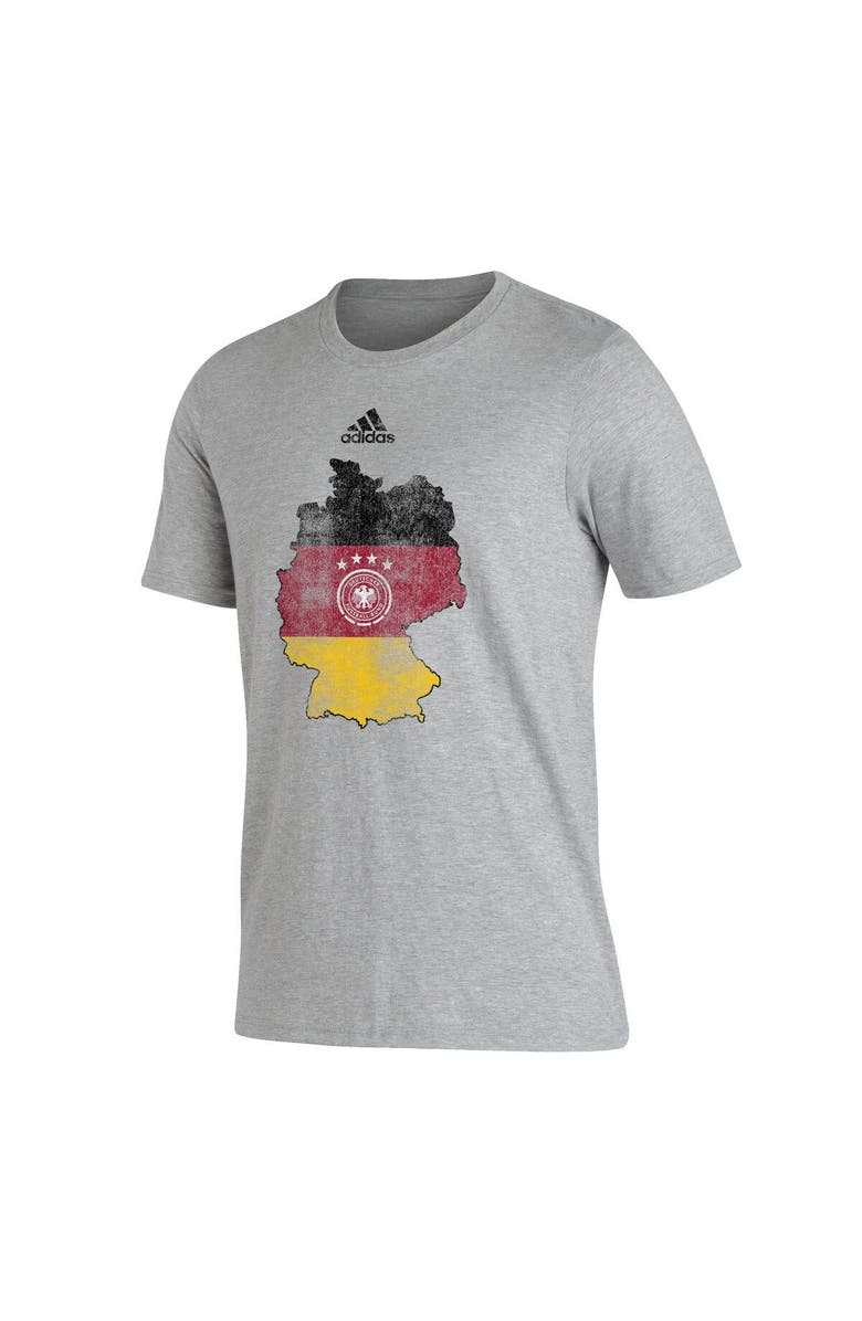 adidas Men's adidas Heather Gray Germany National Team Worn Flag T-Shirt, Alternate, color, 