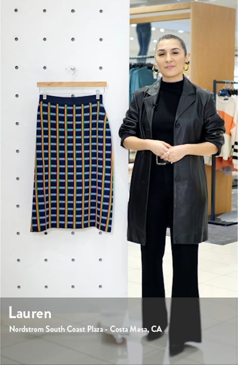 Tory Sport Circuit Plaid Knit Skirt, sales video thumbnail