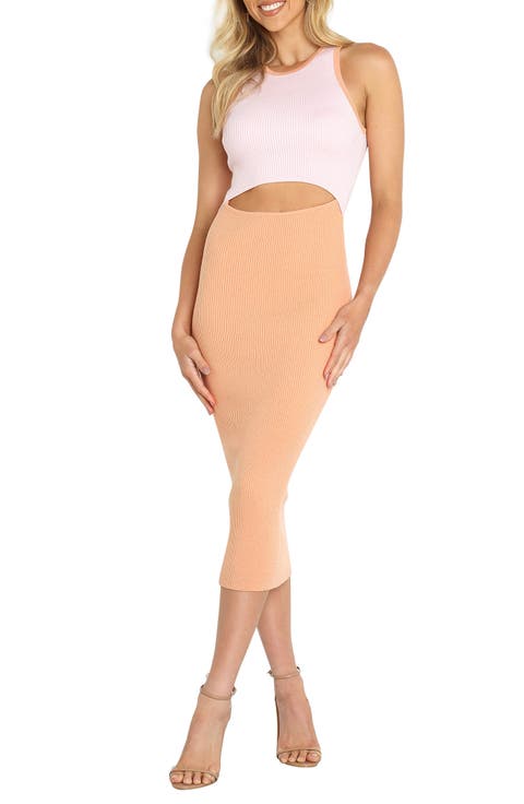 Sofi Cutout Sleeveless Rib Midi Dress