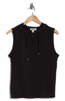 JASON WU Half Zip Sleeveless Hoodie