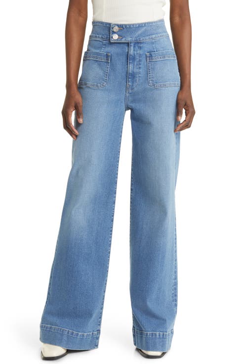Le Hardy Patch Pocket High Waist Wide Leg Jeans (Geneva)