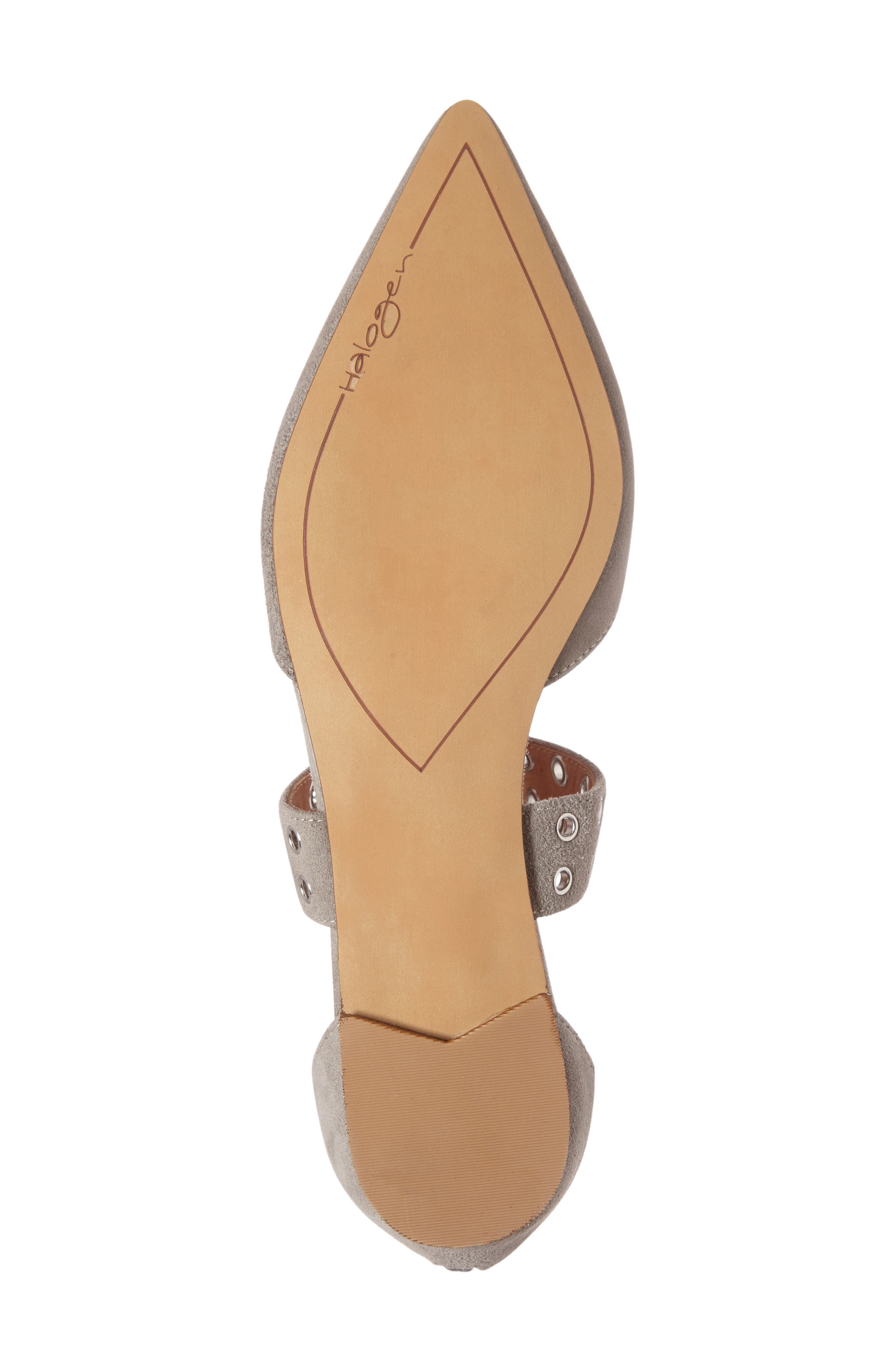 Molly Pointy Toe Flat, Alternate, color, GREY SUEDE