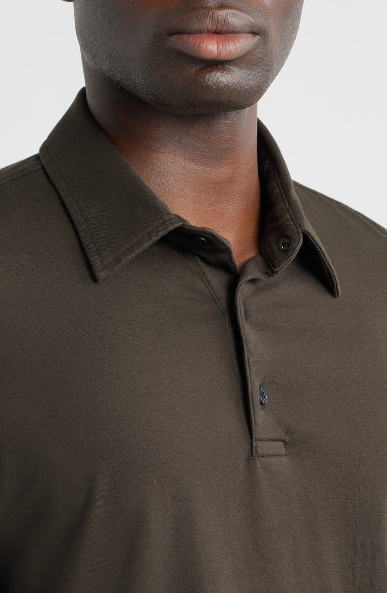 AG Bryce Long Sleeve Polo, Alternate, color, Dark Ash