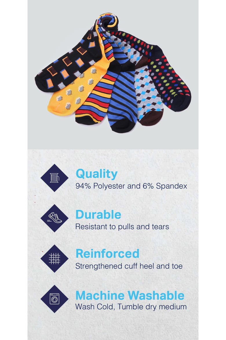 Fashion Patterned Dress Socks 6-Pack Gift Set, Alternate, color, Classy Collection