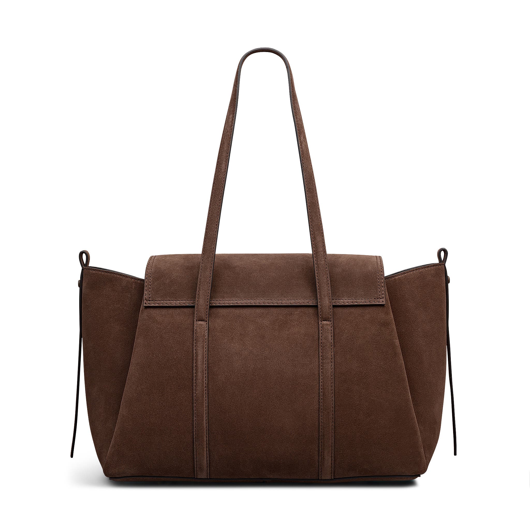 Radley The Chancery - Suede Medium Flapover Shoulder Bag, Alternate, color, Coffee