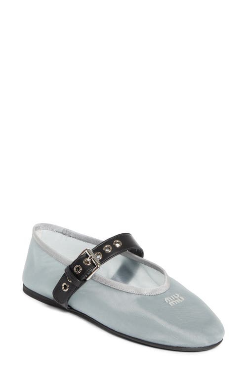 Miu Miu Mary Jane Ballet Flat In White