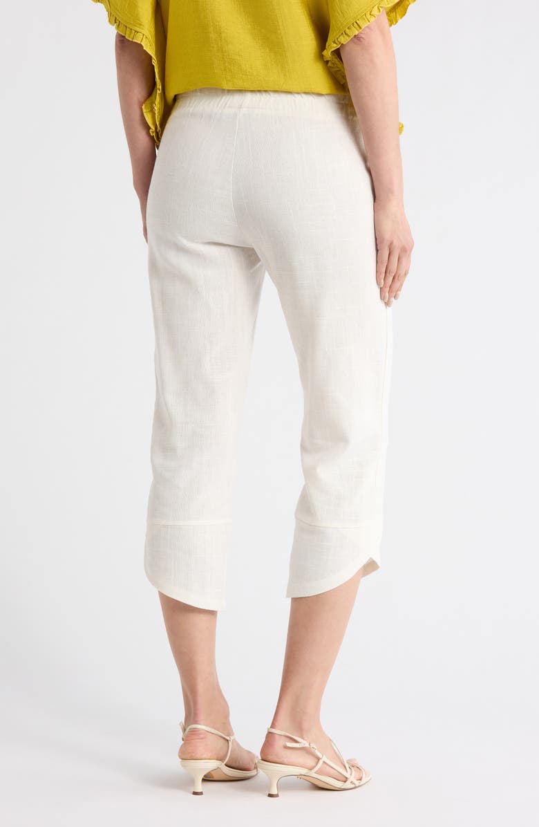PATRIZIA LUCA Pull-On Capri Pants, Alternate, color, Off White