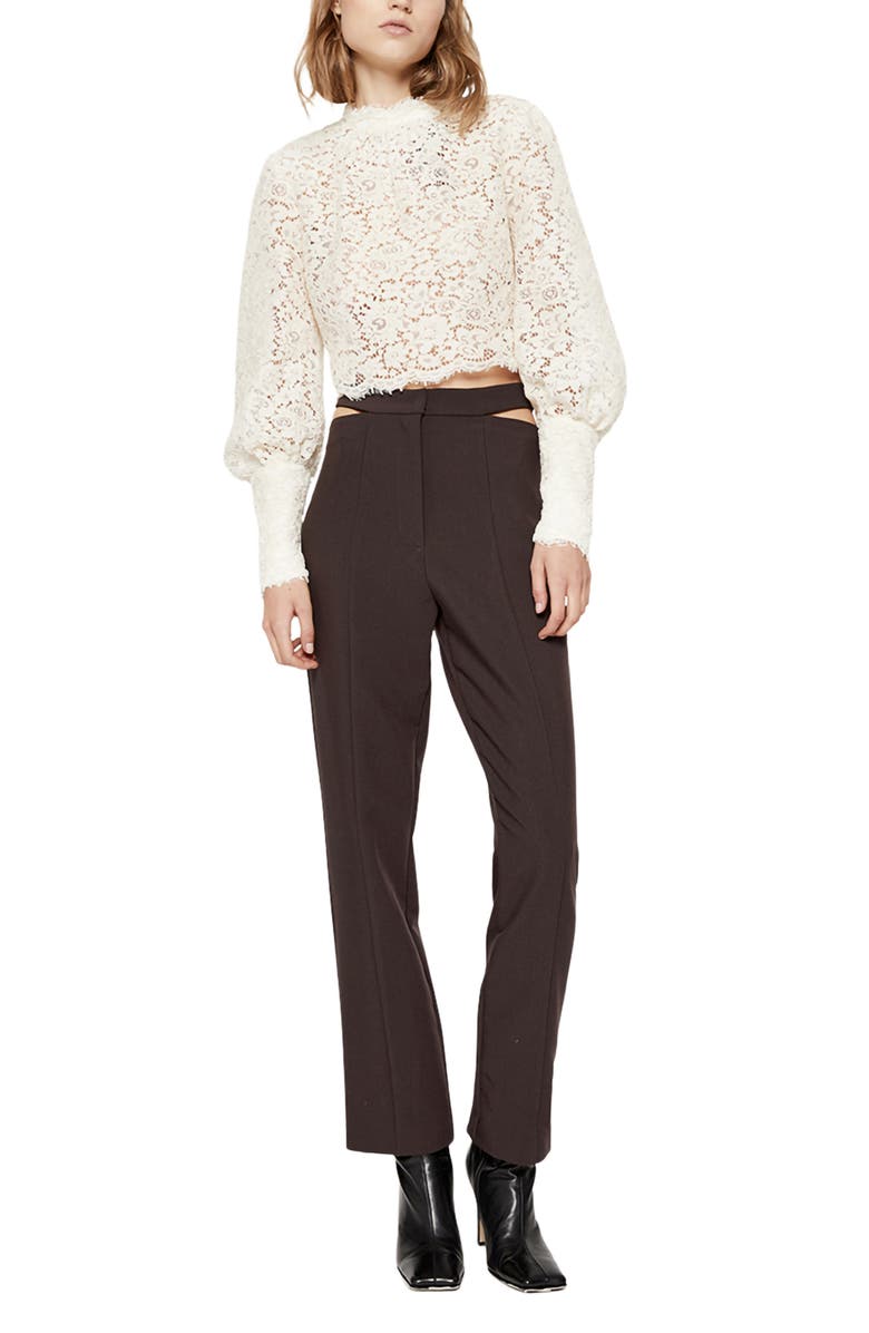 Bardot Georgia Embroidered Lace Top, Alternate, color, 