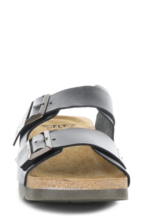 Fly London Caja Double Slide Sandal In Animal Print