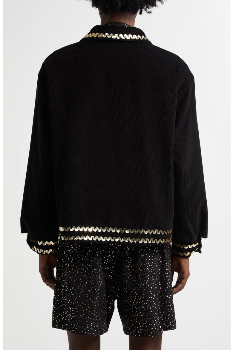 Bandstand Cotton Corduroy Jacket, Alternate, color, BLACK MULTI