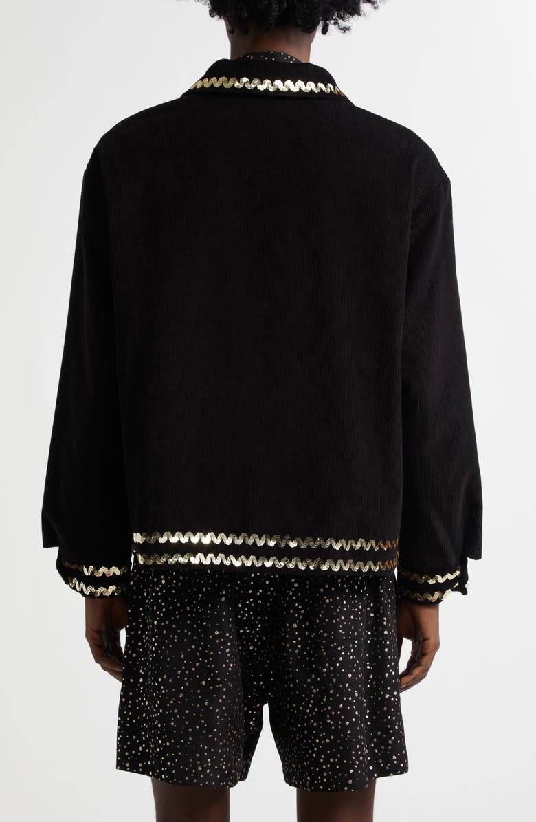 Bode Bandstand Cotton Corduroy Jacket, Alternate, color, Black Multi