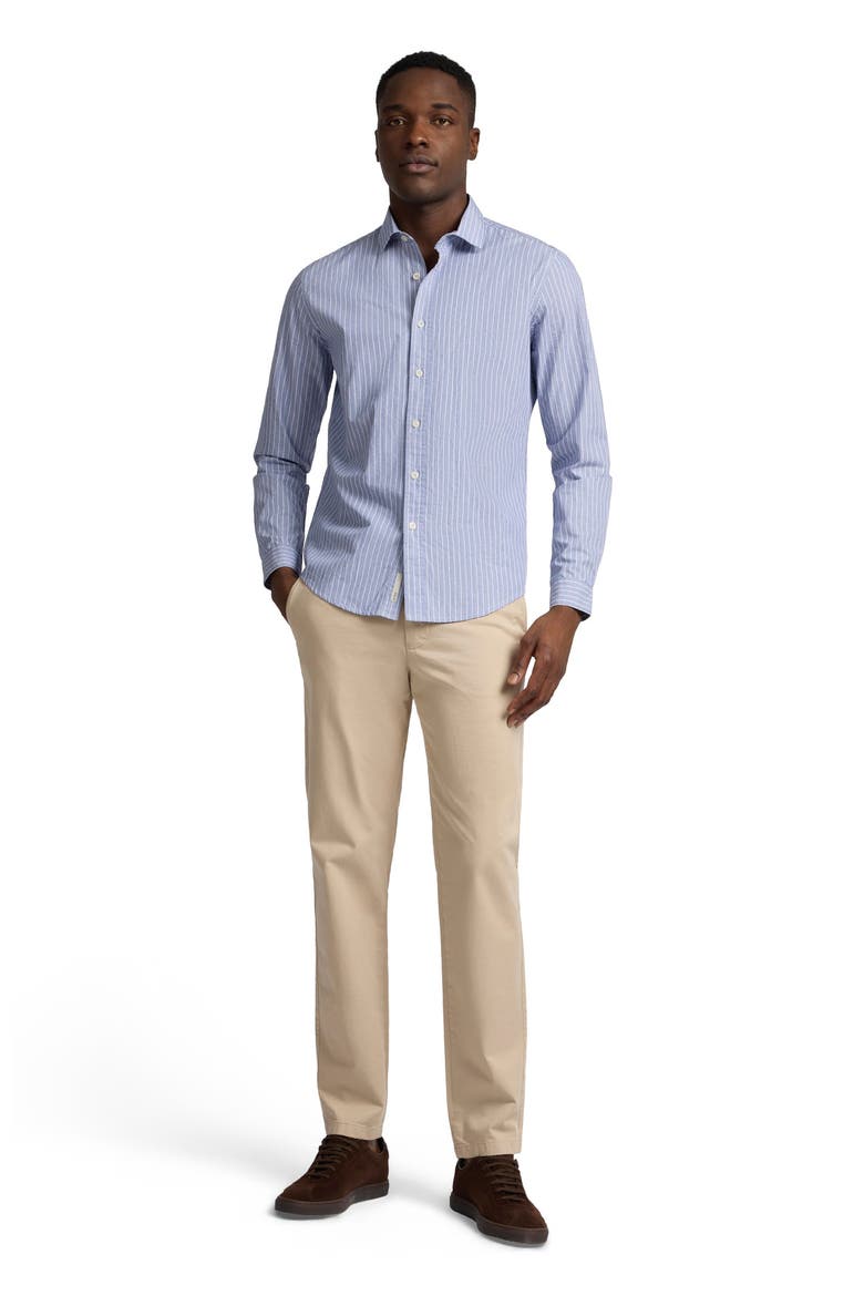 Poplin Button Down Long Sleeve Shirt, Main, color, Classic Navy