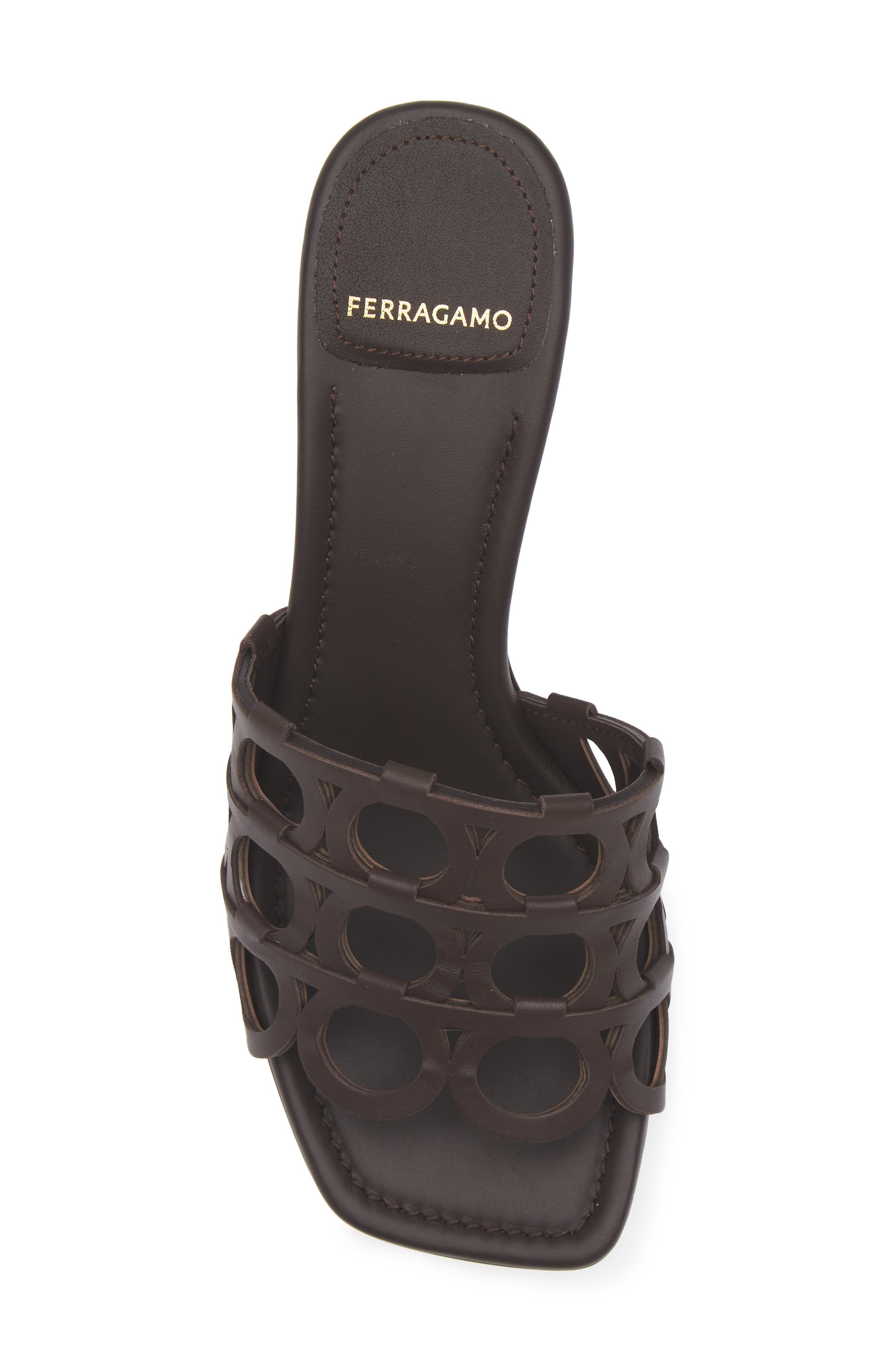 FERRAGAMO Abili T-Strap Sandal, Alternate, color, Chocolate