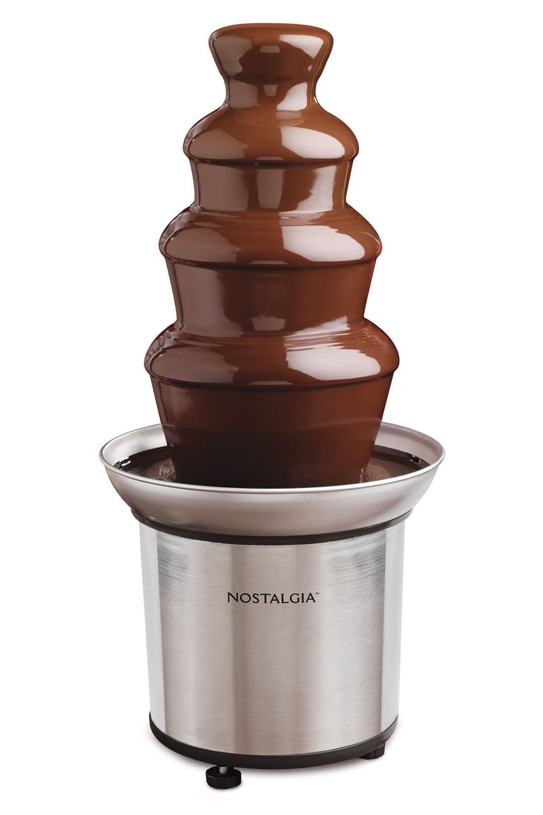 4-Tier Stainless Steel Chocolate Fountain, Main, color, STAINLESS STEEL