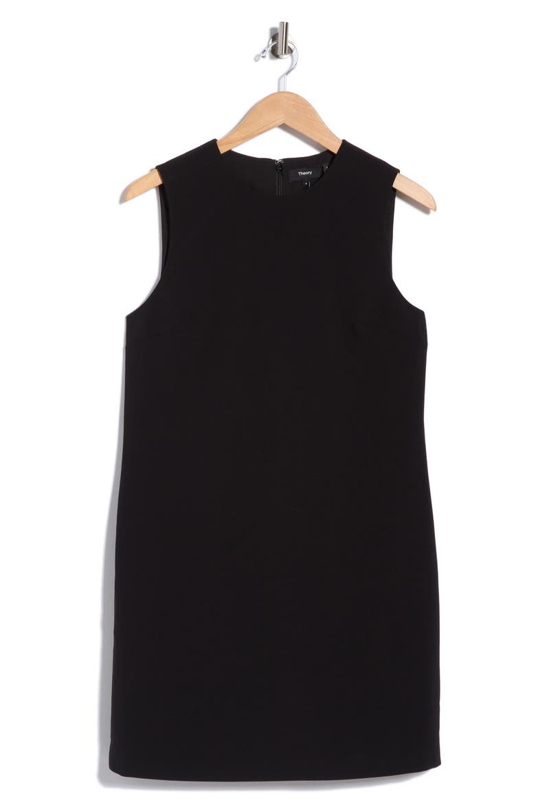 Easy Dr. Admiral Stretch Crepe Shift Dress, Main, color, BLACK