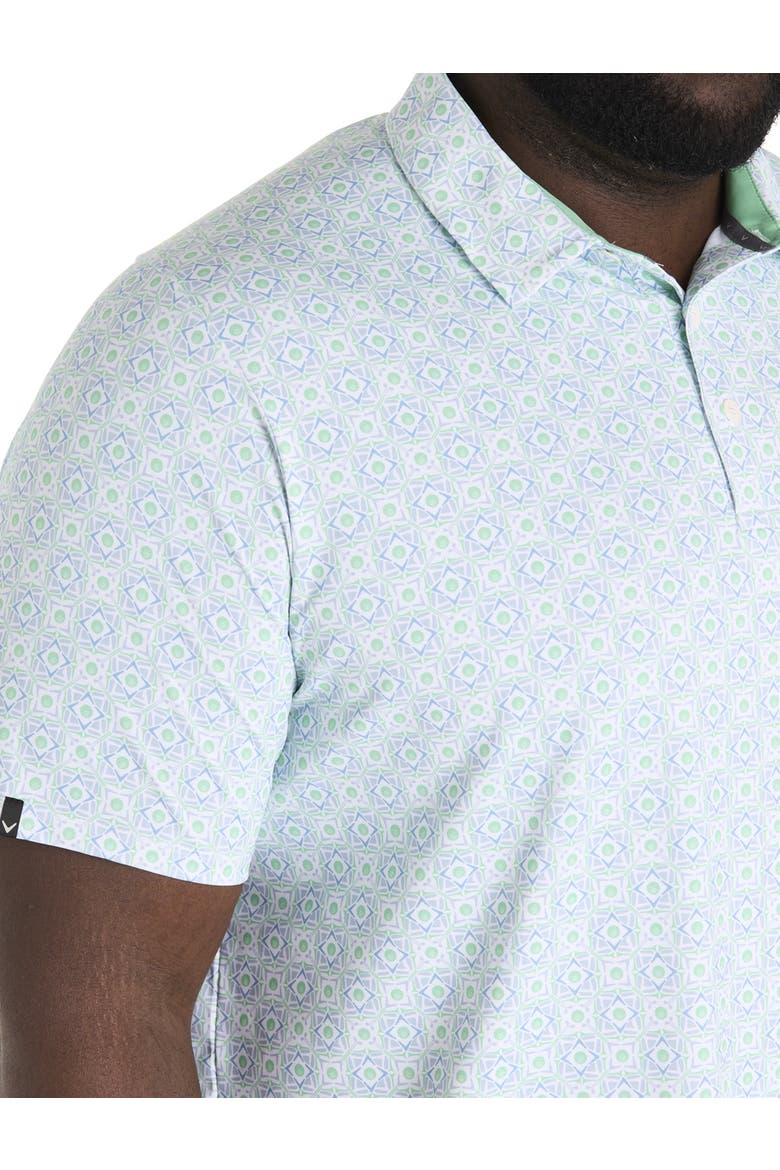 Big & Tall Foulard Polo Shirt, Alternate, color, NEPTUNE GREEN