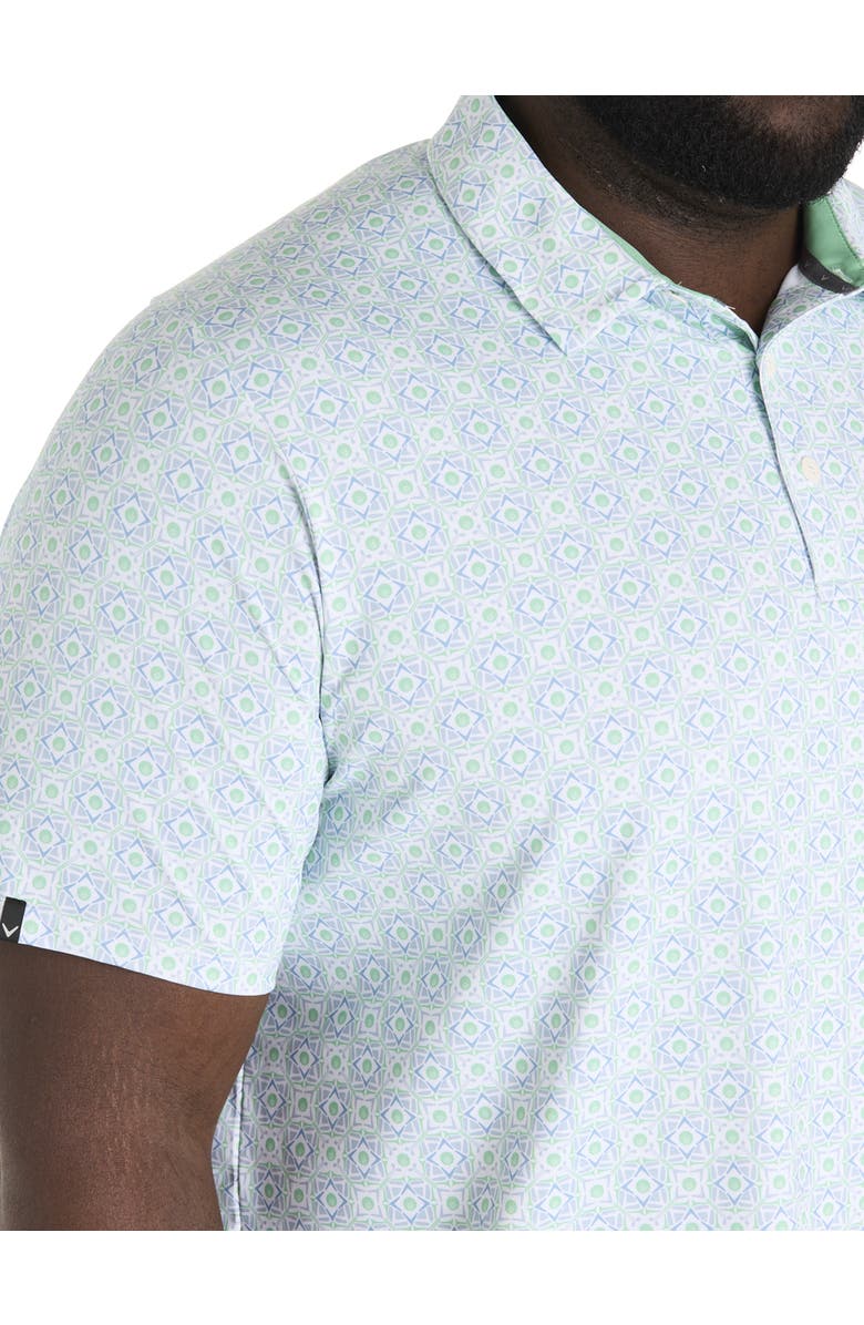 Callaway Big & Tall Foulard Polo Shirt, Alternate, color, Neptune Green