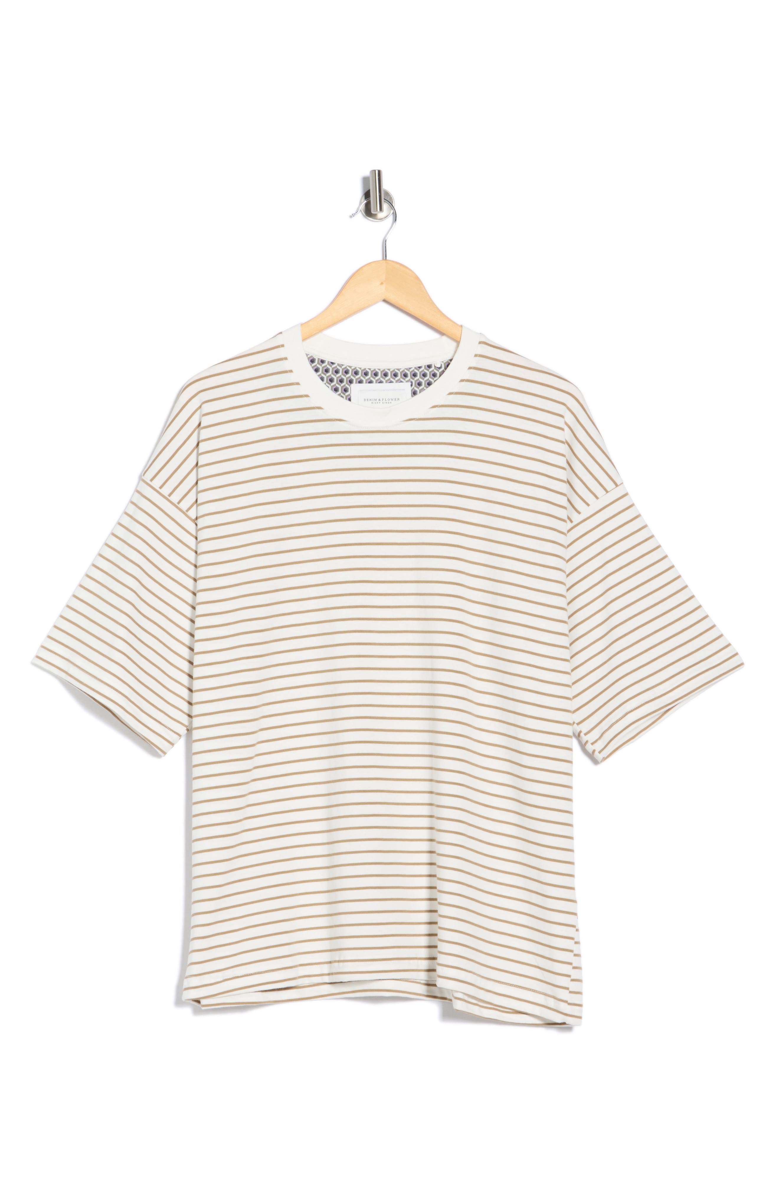 DENIM AND FLOWER Stripe Knit T-Shirt