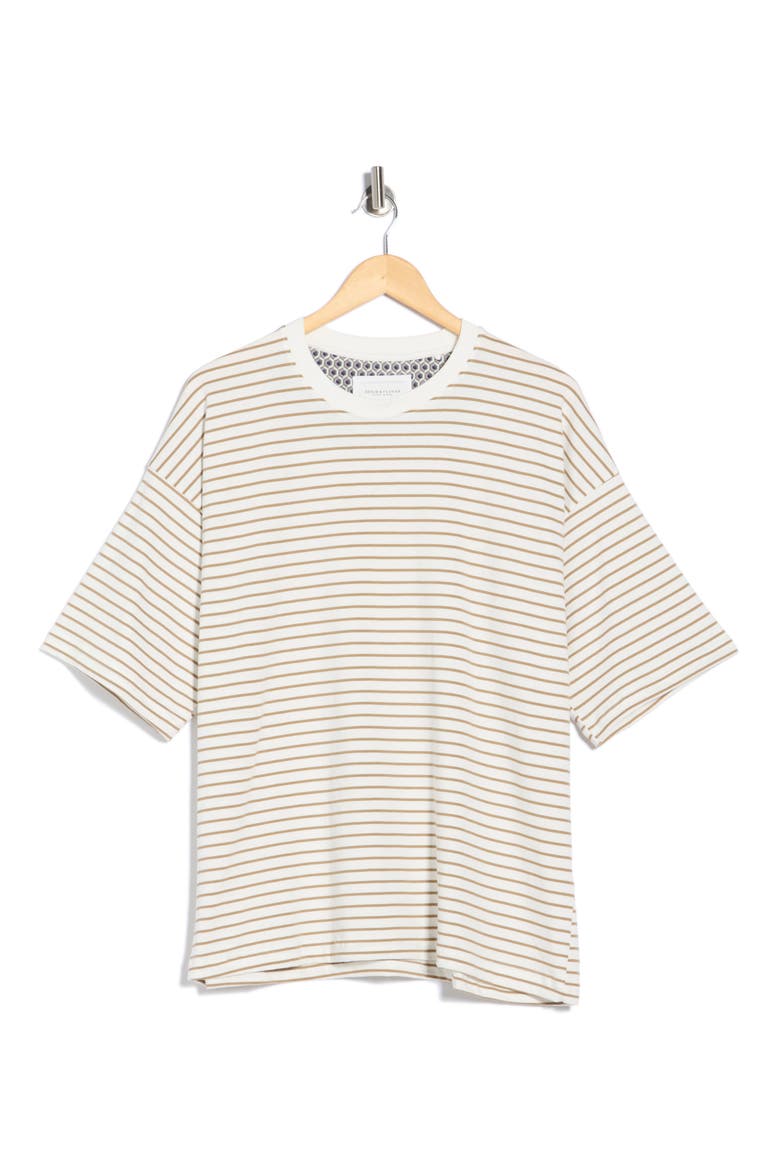 Stripe Knit T-Shirt, Alternate, color, OFF WHITE